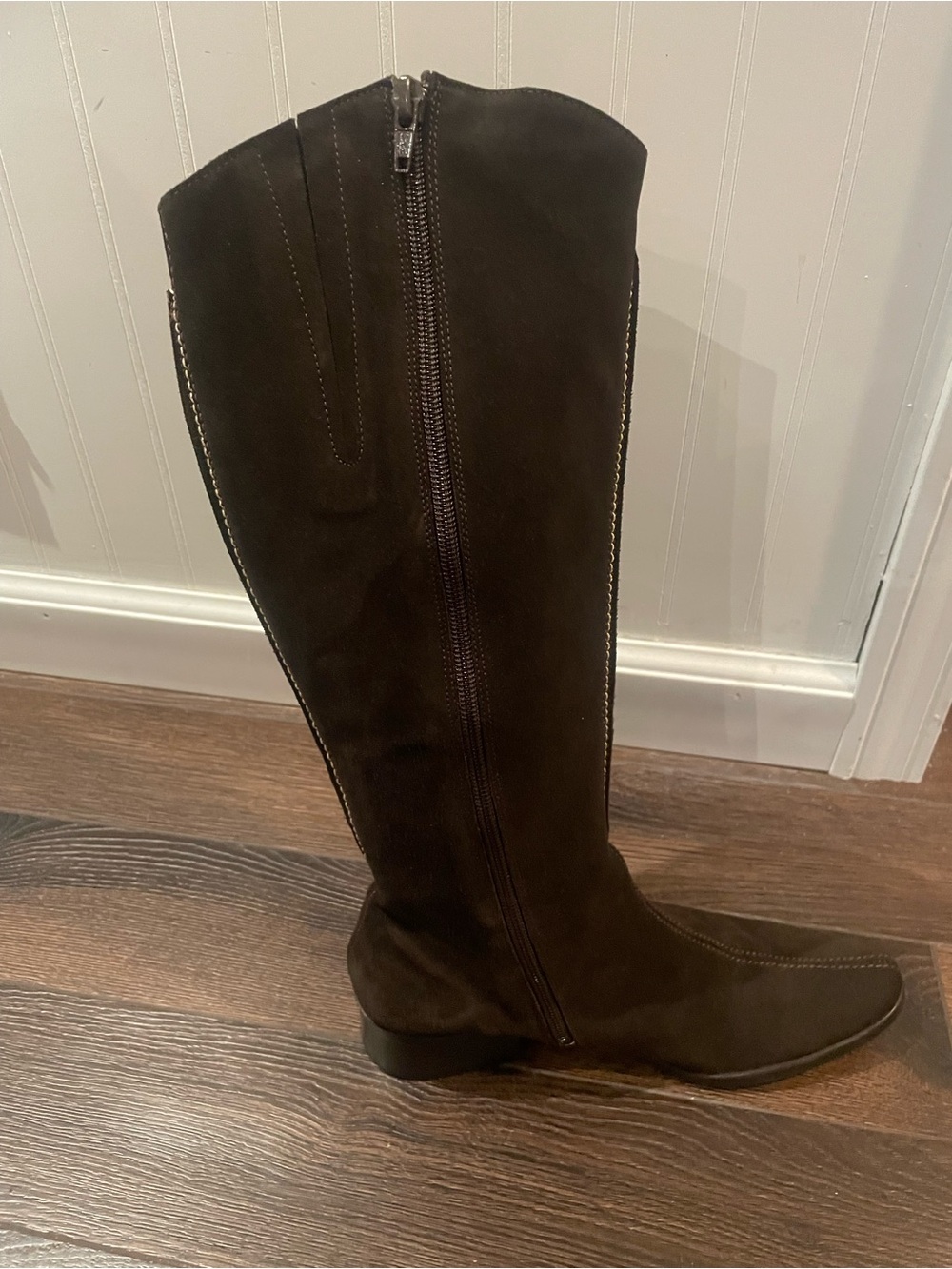 Sundance Catalog 100% Suede Knee High Quiet Luxury Old Money Dark Brown 36/US 6 - Picture 8 of 16